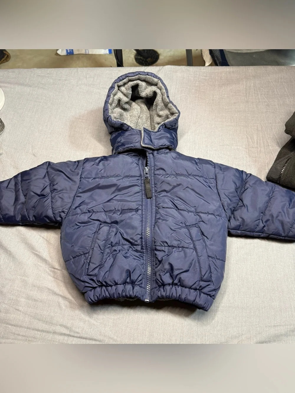 Navy Hooded Toddler Puffer Jacket